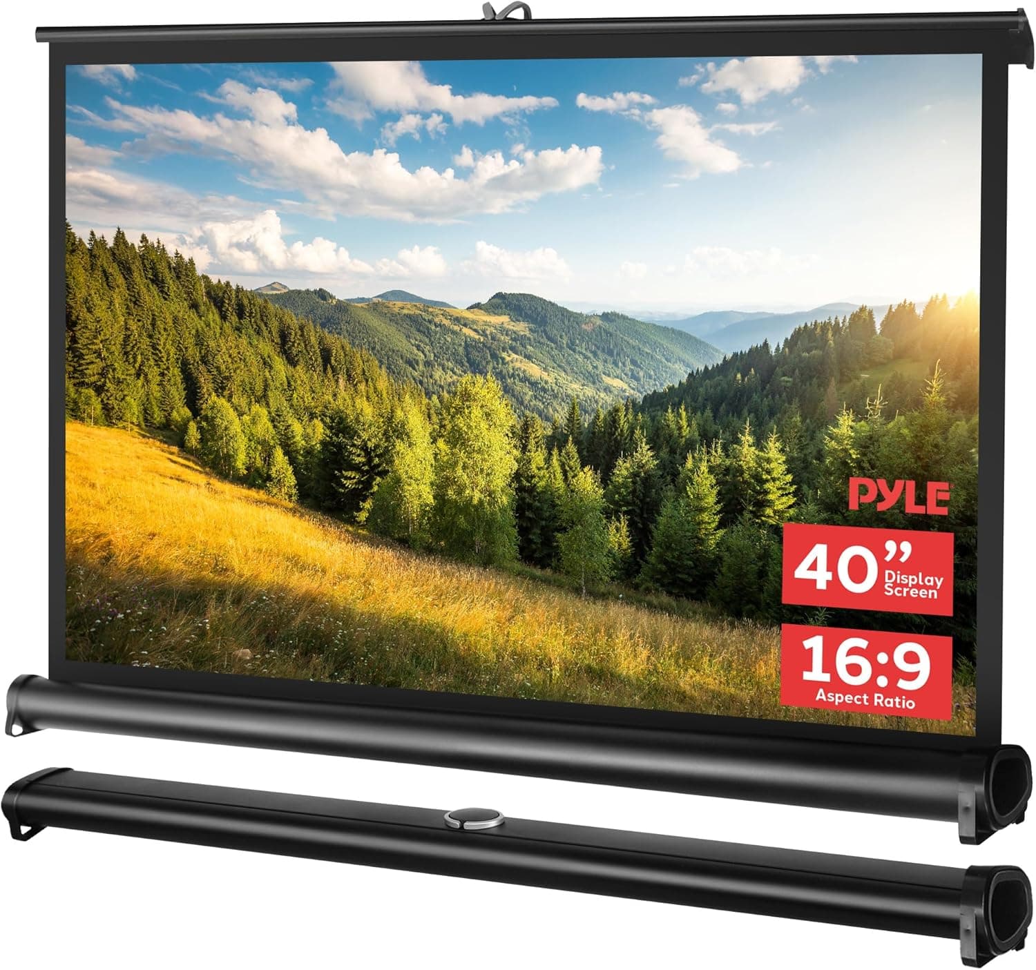 Pyle 40-inch portable pull-out projector screen