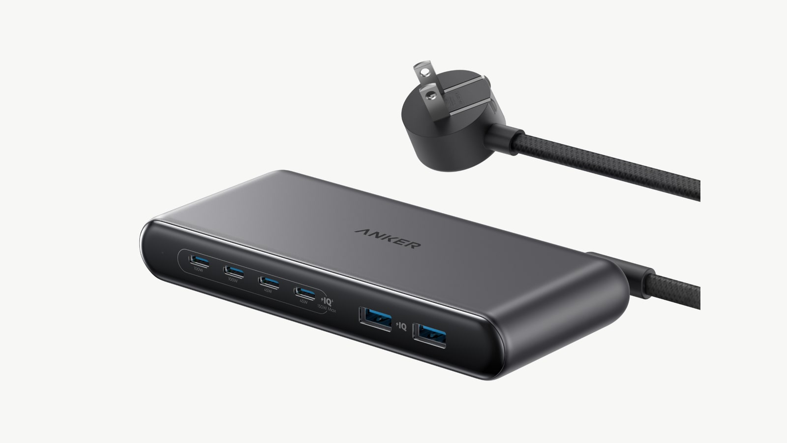 Anker Travel Charging Station 150W with four USB-C ports and two USB-A ports