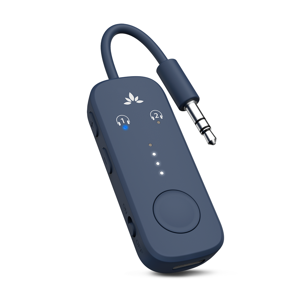 Blue Avantree Relay airplane Bluetooth adapter