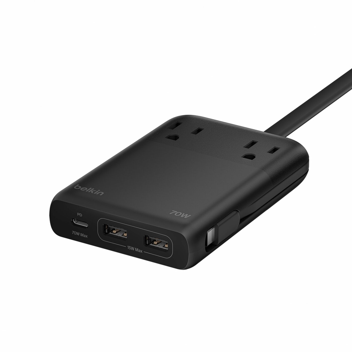 Belkin SRZ002 70W charging station with two AC outlets and USB ports