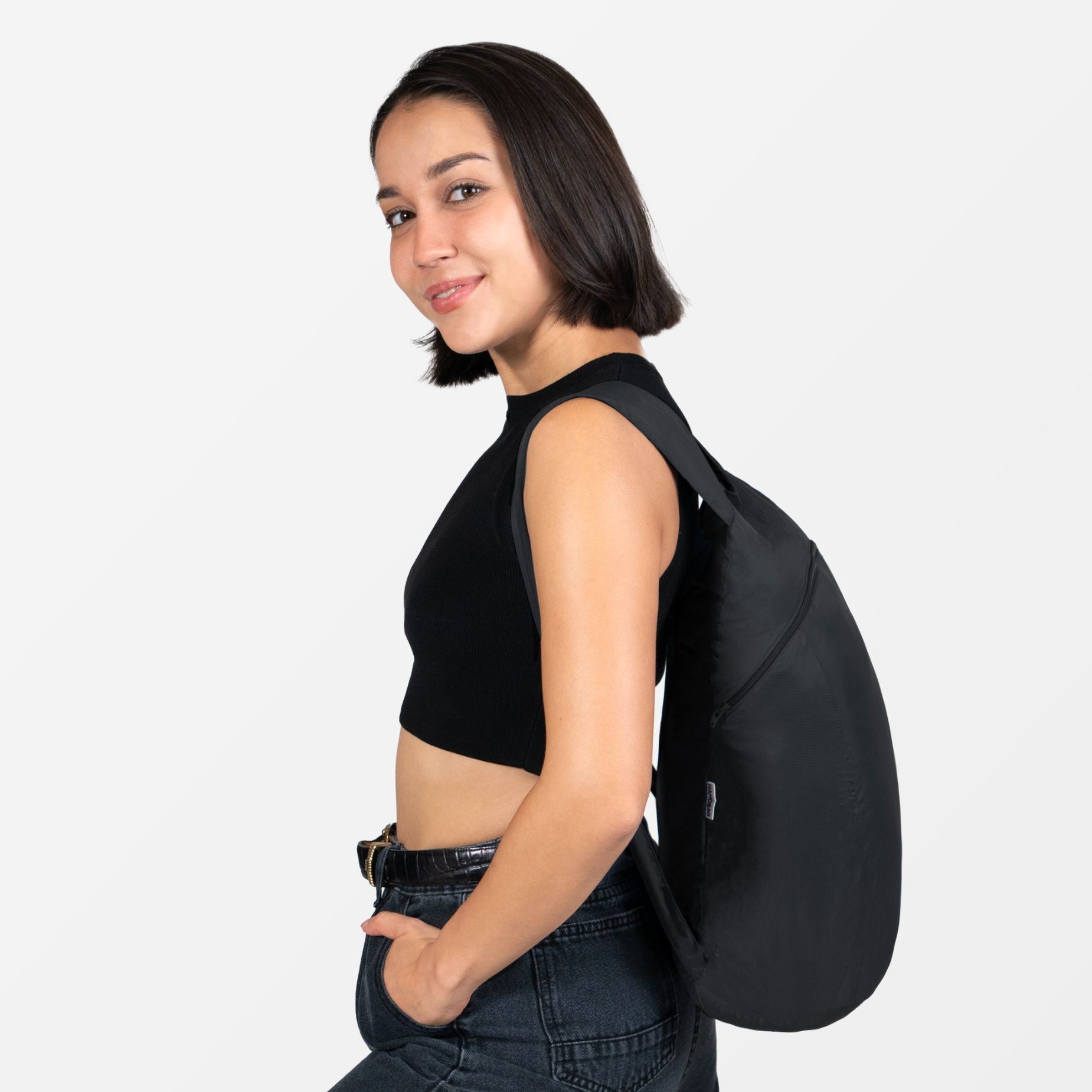 Black Nanobag Daypack 16L packable backpack
