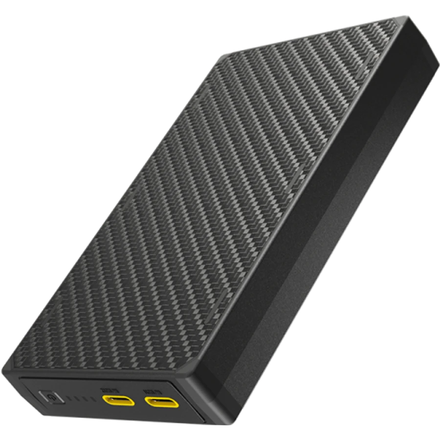 Nitecore NB20000 Gen3 carbon-fiber power bank with dual USB-C ports