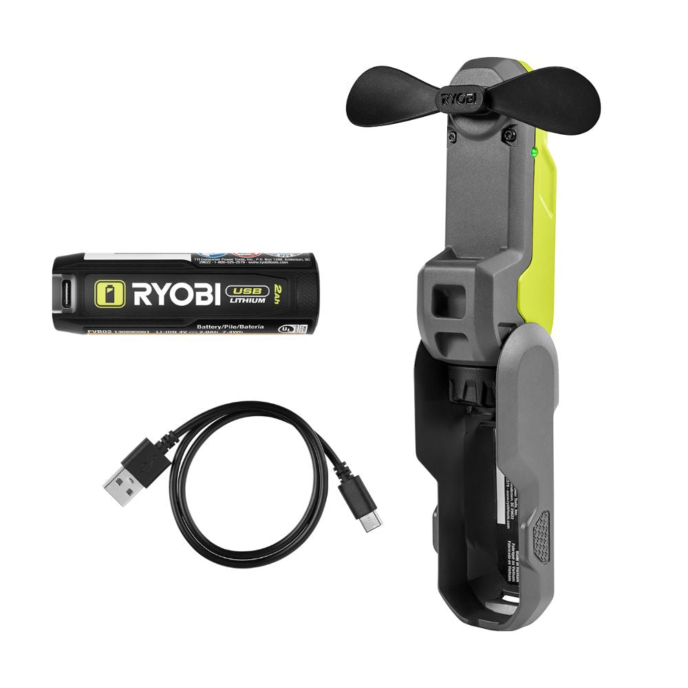 Ryobi USB Lithium Handheld Fan Kit FVF53K