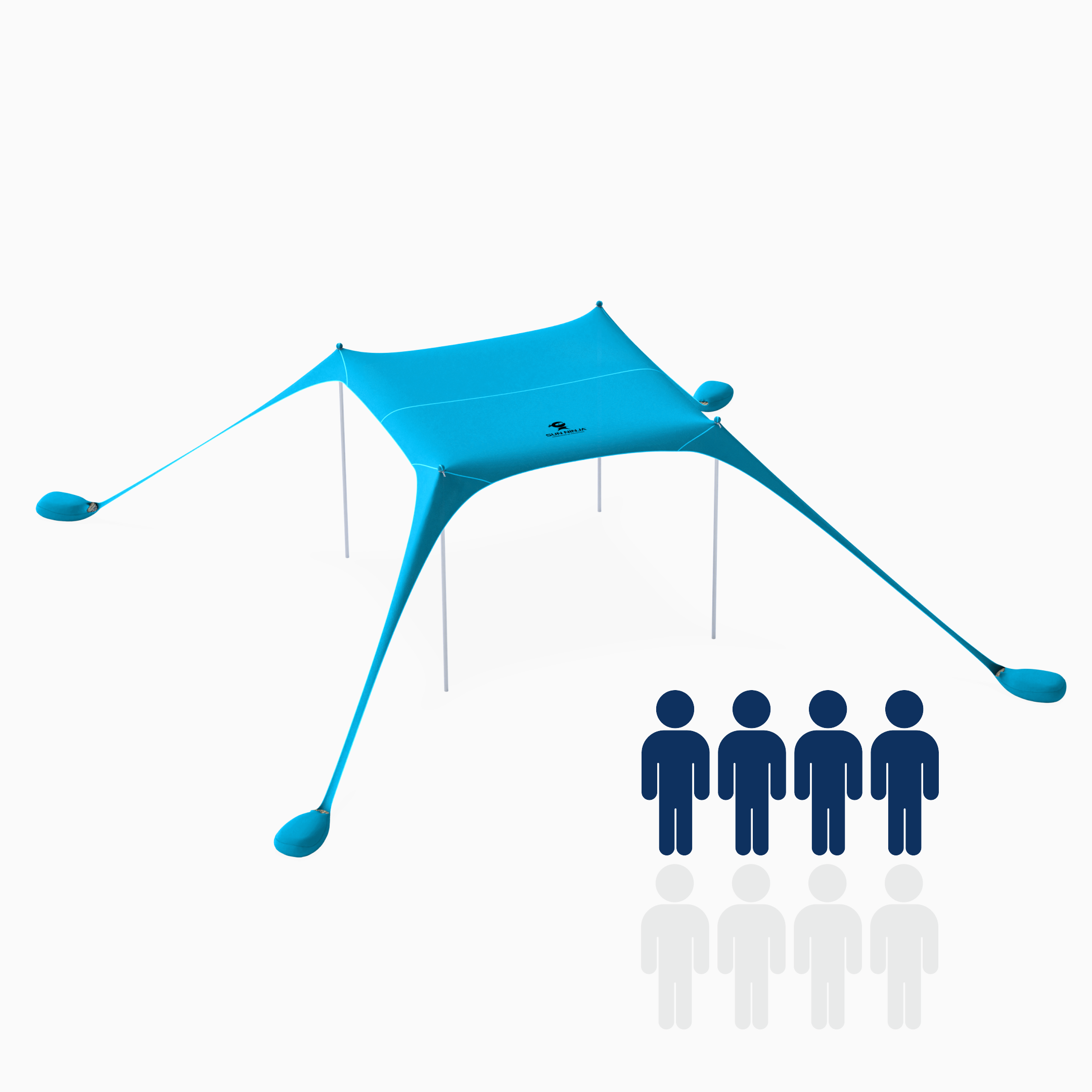 SUN NINJA 4-person beach tent shade