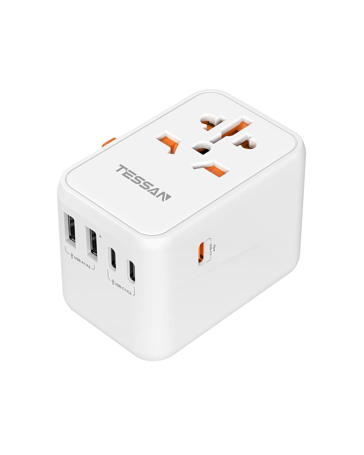 White TESSAN GM-636DV 65W universal travel adapter